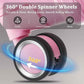 4 Piece Expandable Hardshell Pink Luggage Sets with Spinner Wheels, Lightweight Travel Suitcase Set with TSA Locks, 20 inch Carry On for Women (Pink#B, 4 Piece Set)