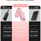 Portable Charger Power Bank, 20000mAh 22.5W USB C Fast Charging Power Bank with Built-in Cables & Wall Plug, Battery Pack with LED Display, Travel Essential Compatible with iPhone, iPad, Samsung Pink