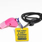 The Protector Whistle P51 - Coach Whistle - Official Whistle for Sports, Removable Cushioned Mouth Grip, Loud Safety Whistle for Adults with Breakaway Lanyard - Emergency Whistle Teacher Lifeguard
