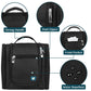 PAVILIA Toiletry Bag Travel Bag for Women Men, Hanging Cosmetic Organizer, Water Resistant Makeup Bag for Accessories Toiletries, Large Travel Essentials Kit (Black)