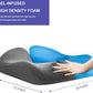 SupremeComfort X-Large Gel Infused High Density Foam Seat Cushion for Office Chair, Kitchen Chair, Car Seats- Elevate Your Seating Experience -Pressure Sore and Tailbone Pain Relief