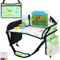 Kids Travel Tray, Travel Tray for Kids Car Seat, Toddler Car Seat Lap Tray, Carseat Tray for Kids Travel, Carseat Table Tray for Kids Travel Activities (Green)