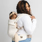 Mabē Monarch Ergonomic Baby Carrier – Premium Cotton Soft Structured Newborn to Toddler Carrier with Hip-Healthy Design, 3 Carry Positions (7-35lbs), Lightweight & Breathable, (Ivory)