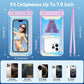Waterproof Phone Pouch Floating, IPX68 Waterproof Phone Case with Lanyard for iPhone 16 15 14 13 12 Pro Max Samsung S25 S24 S23 S22, Up to 7 Inch, Beach Vacation Essentials, Sparkling Purple Letter
