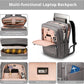 Swissdigital Design Laptop Backpack For Women，Travel Backpack With USB Charging Port，Fits 15.6 Inch School Computer Backpacks For Work Business,Grey | KATY ROSE