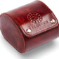 Genuine Napa Leather Watch Roll Travel Case - Travel Watch Rolls and Leather Watch Display Cases with Velvet Interior - Watch Storage Organizer Men's By CALIBERWATCH (Brown - Single)