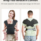 Newborn Carrier, Cozy Baby Carrier, Ergonomic Cross-Back Wrap, Hands-Free with Supportive Comfort, Deep Grey
