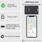 [Apple MFi Certified] LBPRT Air Card Tag Rechargeable Wallet Tracker Thin 1.6mm, Item Finder Work with Apple Find My APP (iOS Only, Android not Supported) Smart Locator for Luggage Suitcase, Purse,Bag