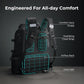 Piscifun 52L Fishing Tackle Backpack with Rod Holders & 4 Tackle Boxes, Large Tackle Bag for Gear Storage with Rain Cover