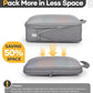 Veken 6/9/11 Set Compression Packing Cubes for Travel Essentials,Compressible Expandable Large Luggage Suitcase Organizer Bags for Clothing,Durable Space Saver Storage Bags(Gray)