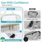 PACKISM TSA Approved Toiletry Bag - 3 Pack Ruched Textured Clear Makeup Bag, Metallic Silver, with 180° Large Opening and Supporting Frame, Perfect for Travel Essentials, Thick No Smell