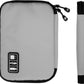 Electronics Organizer Travel Case,Electronic Accessories Storage Bag,Portable Waterproof Cable Organizer Bag,Travel Cord Organizer Bags for Small Charging Cord Storage,SD Card-Grey Green