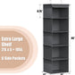 Simple Houseware 5 Shelf Hanging Closet Organizer, Dark Gray
