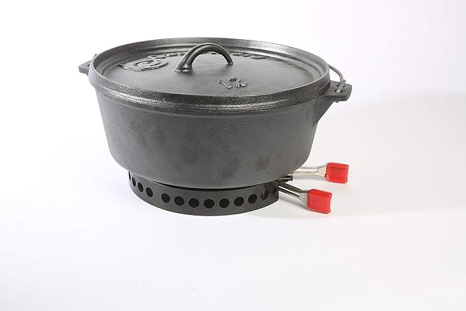 CampMaid Charcoal Holder - Durable Basket for Outdoor Grill or Camp Kitchen Equipment - Adjustable Heat Source Container - Outdoor Cooking Accessories