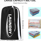 Sylfairy 2 Pack XL Laundry Bag with Strap,Heavy Duty Travel Laundry Bag,Rip-Stop Dirty Clothes Shoulder Bag with Drawstring,Easy Fit a Laundry Hamper or Basket Travel Essentials