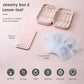Lolalet Travel Jewelry Organizer, Jewelry Storage Case with Pocket, Earrings Necklaces Bracelets Ring Zippered Storage Pouch for Women -Pink