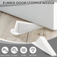 Frienda 2 Pcs Jumbo Door Stoppers Heavy Duty Door Stopper Tall up to 2inch Tall Wedge TPR Large Wedge Stackable Big Rubber Doorstop for Hotel Carpet Hardwood Concrete and Tile (White)