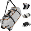 Vomgomfom Wheeled Collapsible Duffel Bag,110L-140L Expandable Checked Luggage, No-Telescopic-Handle with Anti-Burst Zipper & Reinforced Frame,Grey - Roamly