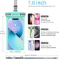 wellhouse Waterproof Phone Pouch, Waterproof Phone Case for iPhone 16 15 14 13 12 Pro Max XS Samsung, IPX8 3D Cellphone Dry Bag Beach Essentials (1 Pack - Crystal Green7.0, 7 inch)