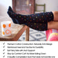 Cotton Compression Socks for Women & Men. 15-20 mmHg Support Knee-High Black X/L