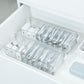 Yesesion 4 Pack Clear Cable Storage Box for Desk Drawer, Plastic Cord Organizer with Lid for Wire Ties, Electronics Accessories, Phone Charger, Art Crafts, Pencils, Marker Pen, Crayons Holder