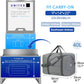 Narwey Foldable Carry on Luggage 22x14x9 Airline Approved Duffle Bag for Travel Packable Duffel Bag for Traveling Airplane for Women and Men 40L (Grey (With Shoulder Strap))