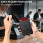 Wallet for Men Wallet with Slim Pop Up Card Holder for 12-14 Cards, RFID Blocking Bifold Minimalist Smart Wallet, Credit Card Holder with ID Window & Cash Slot, Compact Metal Card Case, Gifts for Men