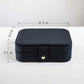 Benevolence LA Plush Velvet Travel Jewelry Storage Box | Earring Organizer with Mirror | Small Case for Women's Accessories | Gift for Mom, Sister, Girlfriend - Ebony