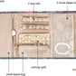 BAGSMART Travel Jewellery Organiser Roll Foldable Jewelry Case for Journey-Rings, Necklaces, Bracelets, Earrings, Flower Bird