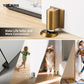 1 Pack Magnetic Door Stoppers Retractable Bottom of Door Holder No Drilling Mount Floor Door Stop with Screws and Adhesive Catch Door Keep Door Open Antique Brass AB-1