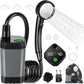 Portable Shower for Camping, [Long-Lasting] Spopal 6000mAh Rechargeable Camping Shower with Intelligent LED Display, 4 Spray Modes, IPX7 Waterproof Outdoor Camp Pump for Hiking, Travel, Car, Pet