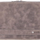 Medicine Handmade Leather Cable Organizer Bag – Full-Grain Leather Travel Tech Case for Cords, Chargers & Accessories – Zippered Storage for Men & Women (Gray)