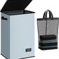 SOLEDI Laundry Hamper with Lid 90L Large & Tall Collapsible Laundry Basket, Clothes Hamper with Bag Removable Easy to Carry, Dirty Hampers for Bedroom, Bathroom, Dorm, College, Blue Grey