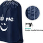 HOMEST 2 Pack XL Wash Me Travel Laundry Bag, Dirty Garments Organizer, Large Enough to Hold 4 Loads of Clothes, Easy Fit a Hamper or Clothing Basket, Azure and Blue