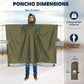 ANYOO Hooded Rain Poncho for Adults Waterproof Lightweight Rain Coat for Men Women Reusable Rain Jacket for Emergency Outdoor