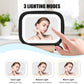 Relavel Mini Makeup Bag with Led Mirror, Small Cosmetic Bag with 3 Light Modes, Rechargeable Portable Makeup Pouch with Hands-Free Wrist Strap for Pool Parties丨Work Touch-Ups丨Travel - Black