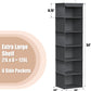 Simple Houseware 6 Shelf Hanging Closet Organizer, Dark Gray