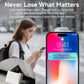 Ultra-Thin Air Tag Wallet Tracker Card 0.07in IP68 Waterproof Bluetooth Tracker for Wallets, Passport, Work with Apple Find My, Wireless Charging, Anti-Loss Card Locator [Apple MFi Certified] iOS Only