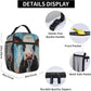 Cow Lunch Box for Kids Aldults, Realistic Animal Reusable Thermal Insulation Cooler Tote Bags, Black White Calf Pattern Insulated Bag for Student, School Picnic Camping Travel, Gifts