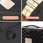 Kalolary Travel Makeup Train Cases with Lighted Mirror 3 Color Setting, Makeup Bag Cosmetic Case Organizer Adjustable Brightness Portable Makeup Storage Box For Makeup Brushes Accessories Tools,Black