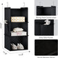YOUDENOVA Hanging Closet Organizer, 3-Shelf Closet Hanging Storage Shelves, Black