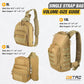 DBTAC Tactical Personal Defense EDC Bags & Packs | 10L Military Shoulder Backpack with Sling for Concealed Carry, Range, Travel, Hiking, Outdoor Sports (Brown)