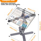 Laptop Stand with 360 Rotating Base, Computer Notebook Laptop Riser Metal Holder for Desk Collaborative Work, Fully Foldable for Easy Storage, Fits All MacBook, Laptops up to 16 inches, Grey
