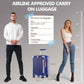 Joyway 20in Carry On Luggage with Cup Holder and USB Port, 25% Expandable Capacity, Smart Suitcase with Anti Slip Wheels and Handbag, Perfect for Men and Women 3 Piece Set Blue
