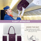 Women Duffle Weekender Travel Bag: Large Duffel Bags with Shoe Compartment Carry On Overnight Tote Bag with Wet Pocket Toiletry Bags Weekend Gym Yoga Hospital Bag for Womens Dark Purple 3Pcs Set
