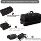 Vomgomfom 32" Soft-Sided Foldable Wheeled Travel Duffel Bag,Expandable 110L to 140L Rolling Cargo Bag with 2 Wheels and Multiple Pockets,Black-orange - Roamly