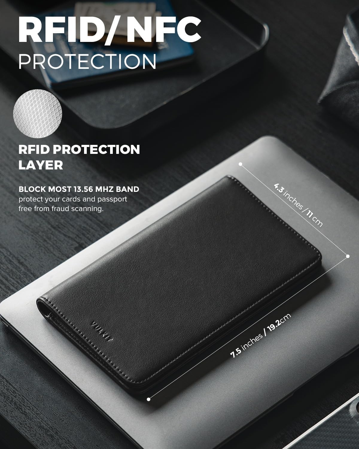 VULKIT Passport Holder Wallet RFID Blocking Travel Wallet for Men & Women - Roamly