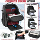 Fishing Tackle Backpack,Tackle Bag with 2 Rod Holders,Water-Resistant Large Storage Fishing Gear and Equipment (B-Black Camo with 4 Tackle Boxes)