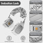 Lehoo Castle Toddler Leash Wrist, 4.9ft Kid Leash Wrist with Induction Lock, Anti Lost Wrist Link for Toddlers, Reflective Leash for Kids, Child Leashes for Toddlers (Grey)