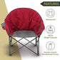 ARROWHEAD OUTDOOR Oversized Heavy-Duty Club Folding Camping Chair with Pocket, Cup Holder, Portable, Padded, Moon, Round, Saucer, Supports 330lbs, Carrying Bag